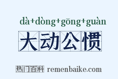 大动公惯是什么意思的图片